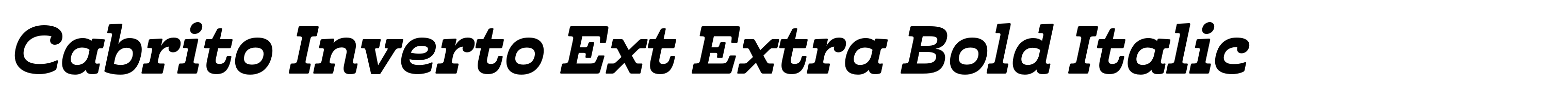 Cabrito Inverto Ext Extra Bold Italic